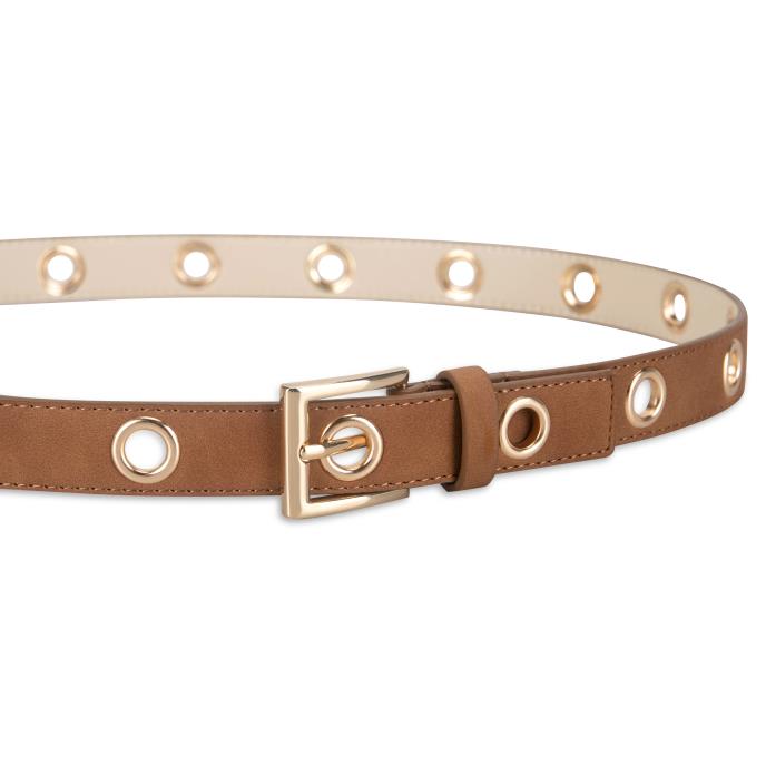 totes® Ladies Studded Statement Jean Belt Tan Extra Image 3